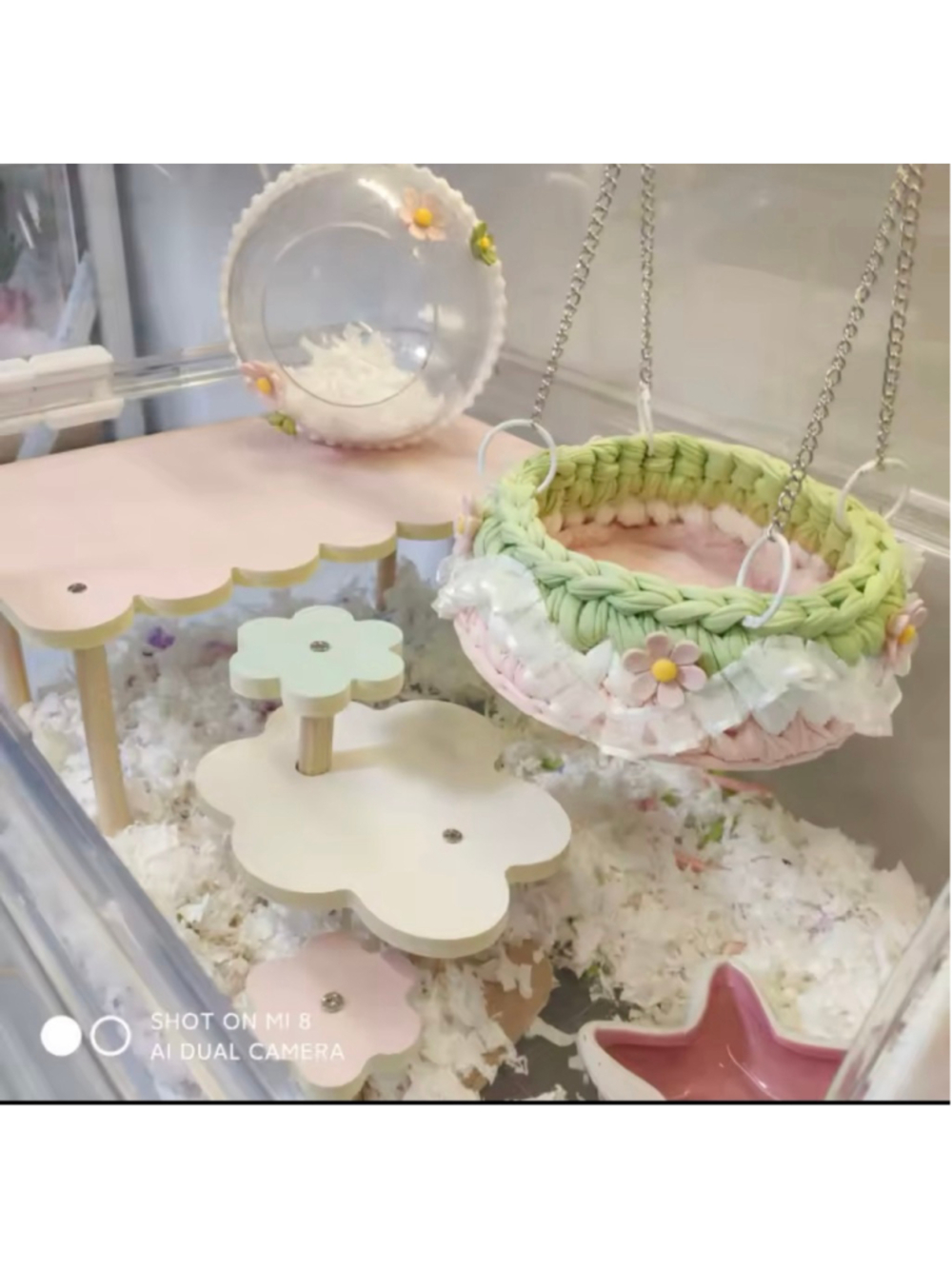 NEW Flower Series Hand-woven Hamster House Accessories Small Animal Cage